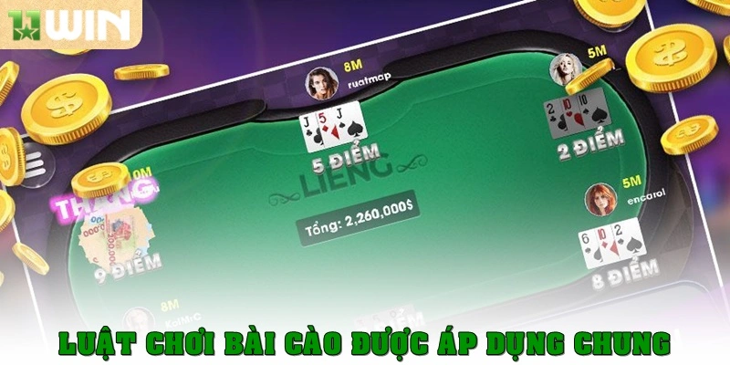 Luật chơi bài cào được áp dụng chung